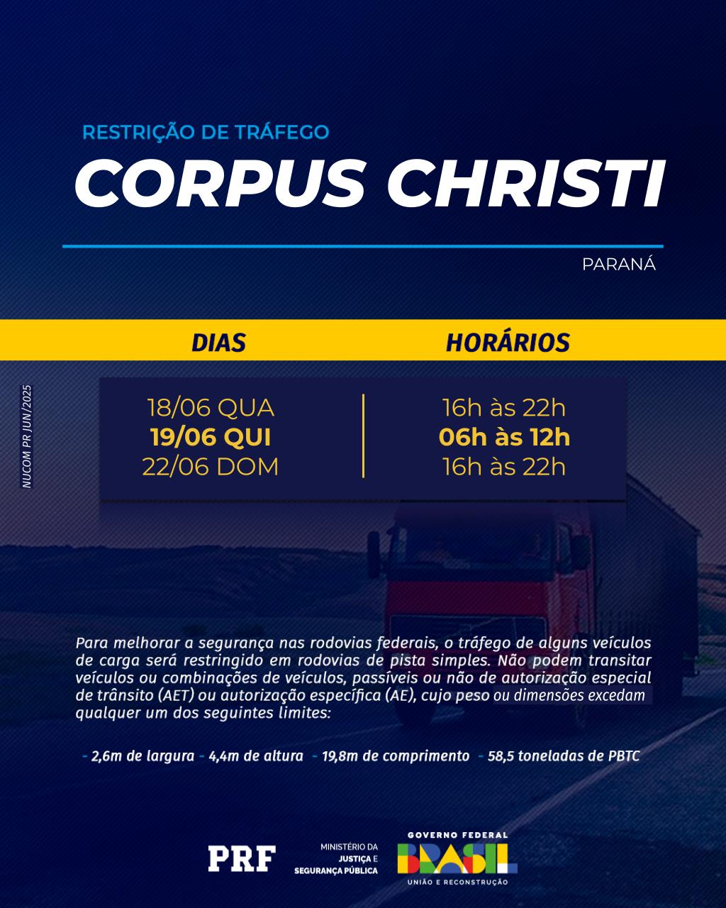 PRF inicia Operação Corpus Christi 2025 no Paraná