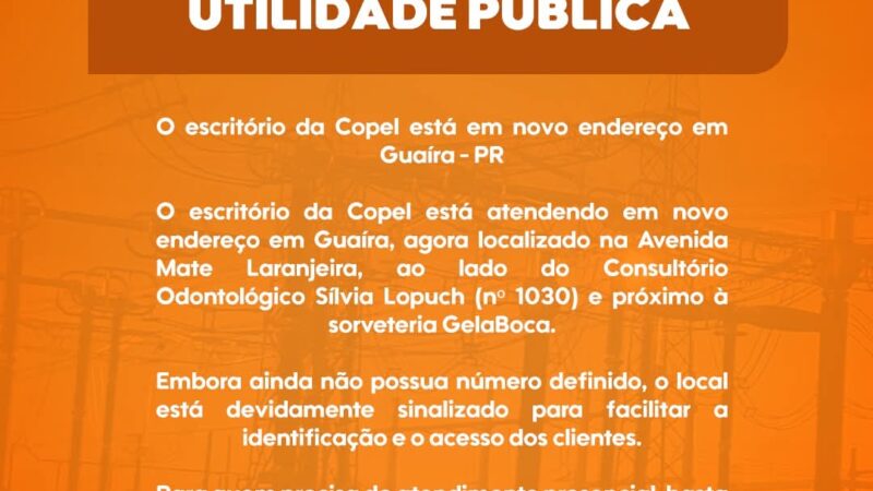 Copel inaugura novo endereço de atendimento ao público em Guaíra
