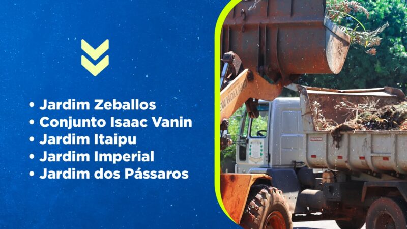 Fique atento ao cronograma da Colheta de Entulhos