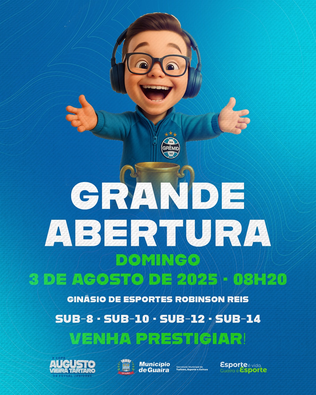 1ª Copa de Futsal Juniores Augusto Vieira Tártaro terá abertura no dia 03 de agosto