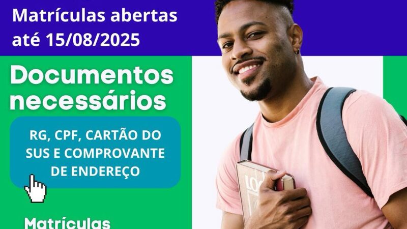 Matrículas para o EJA de Terra Roxa estão abertas