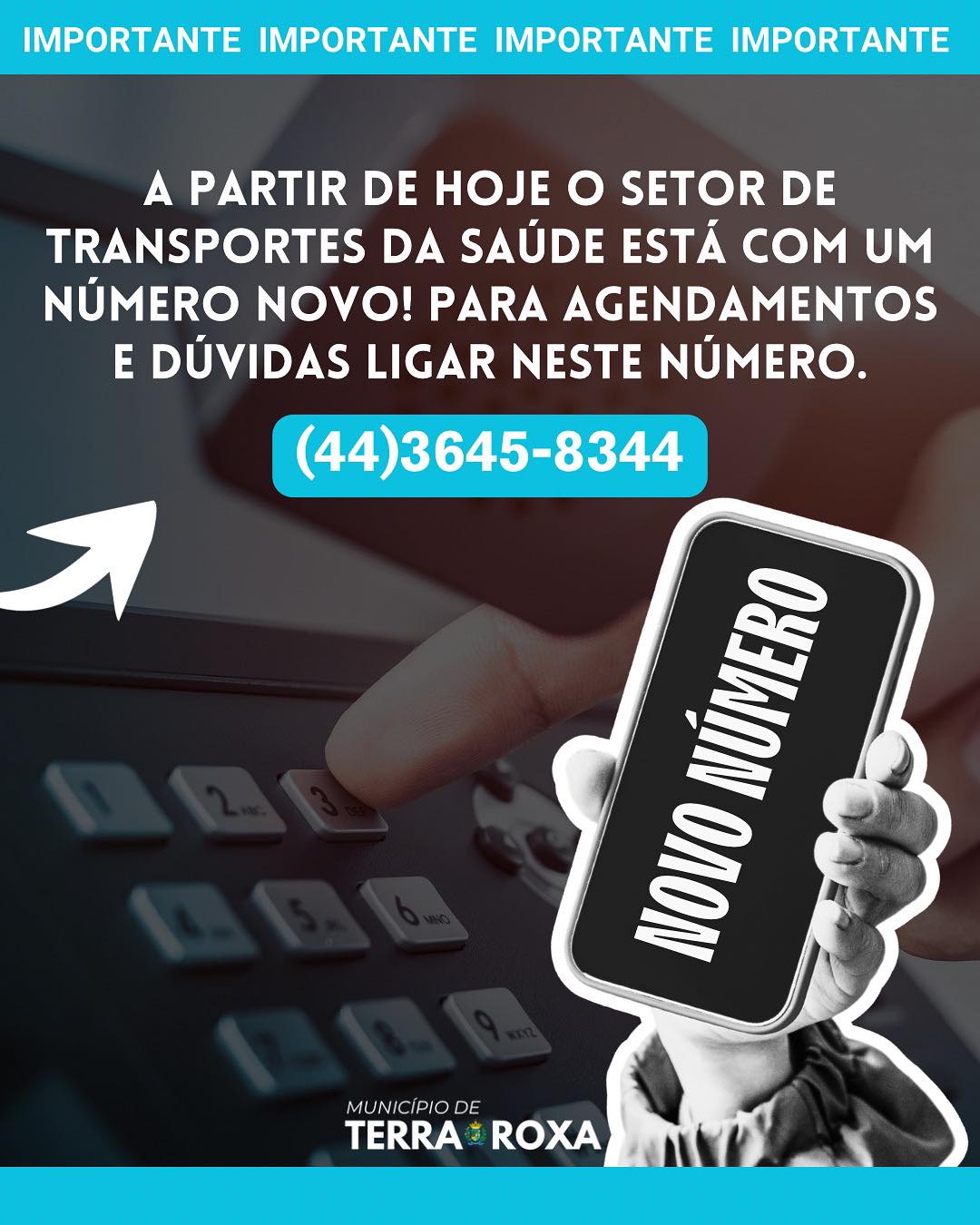 Setor de transportes da saúde de Terra Roxa está com novo número