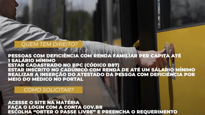 Passe Livre Interestadual para Pessoas com Deficiência: saiba quem tem direito e como solicitar