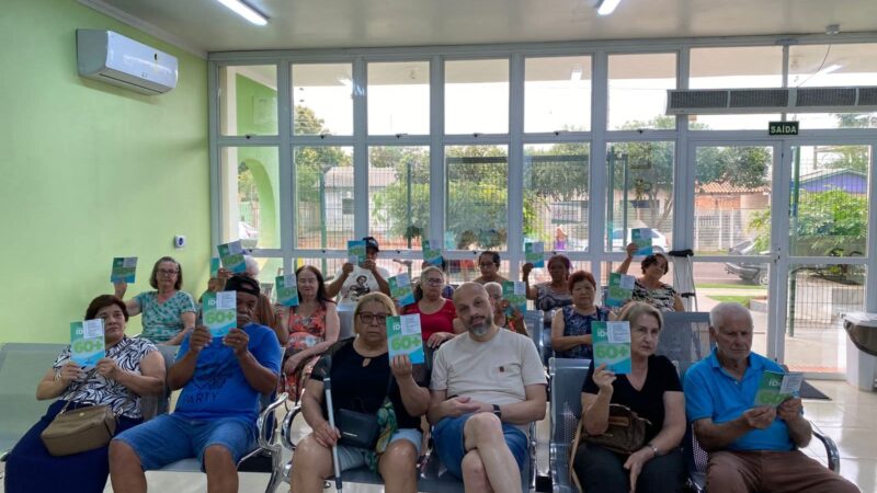 Secretaria de Saúde reforça cuidados com os idosos em ação saúde  realizada na USF Santa Paula