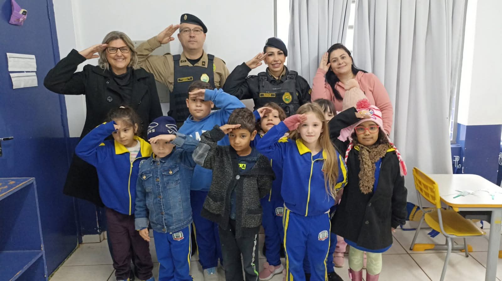 Município de Guaíra celebra o Dia do Soldado com visita especial ao CMEI Maria de Lurdes