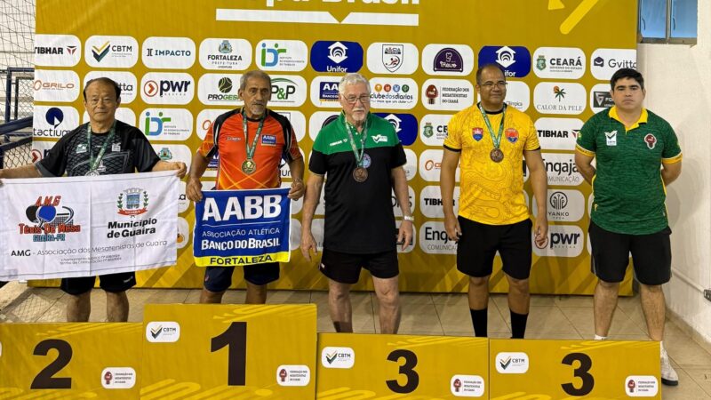 Atletas de Guaíra conquistam medalhas em competições nacionais de Tênis de Mesa