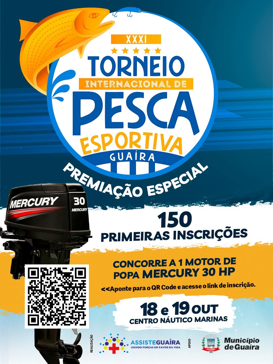 Guaíra divulga inscrições para o XXXI Torneio Internacional de Pesca Esportiva