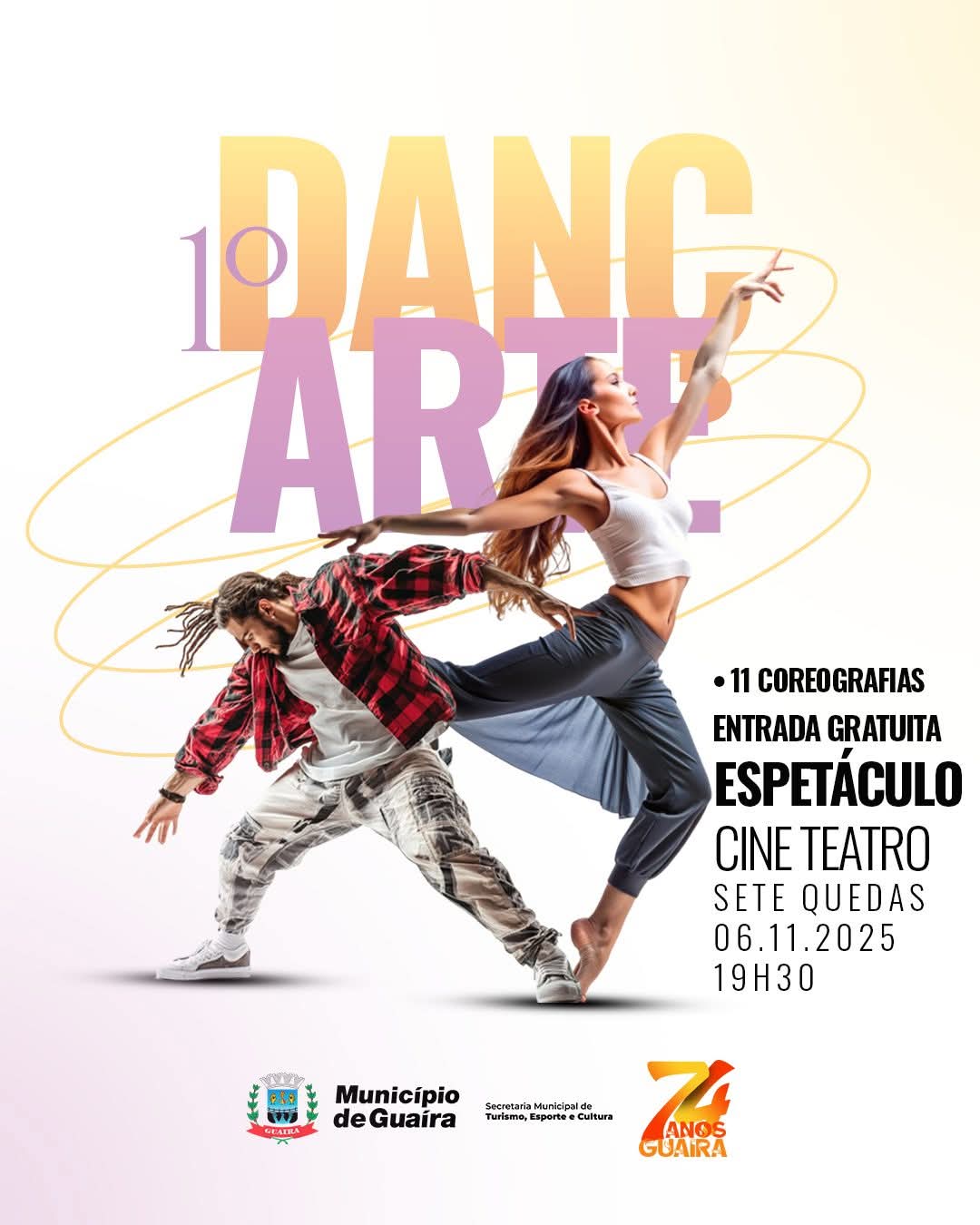 Município de Guaíra promove o 1º DançArte no Cine Teatro Sete Quedas