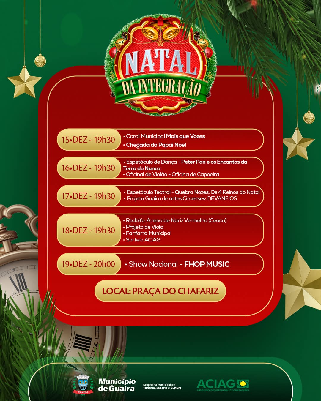 Guaíra anuncia o Natal da Integração 2025