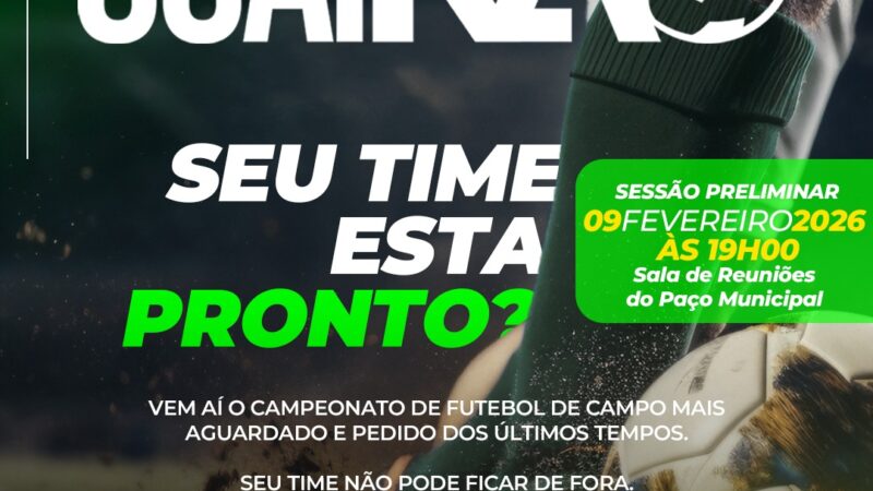 Campeonato Municipal de Futebol de Campo de Guaíra abre inscrições para edição 2026