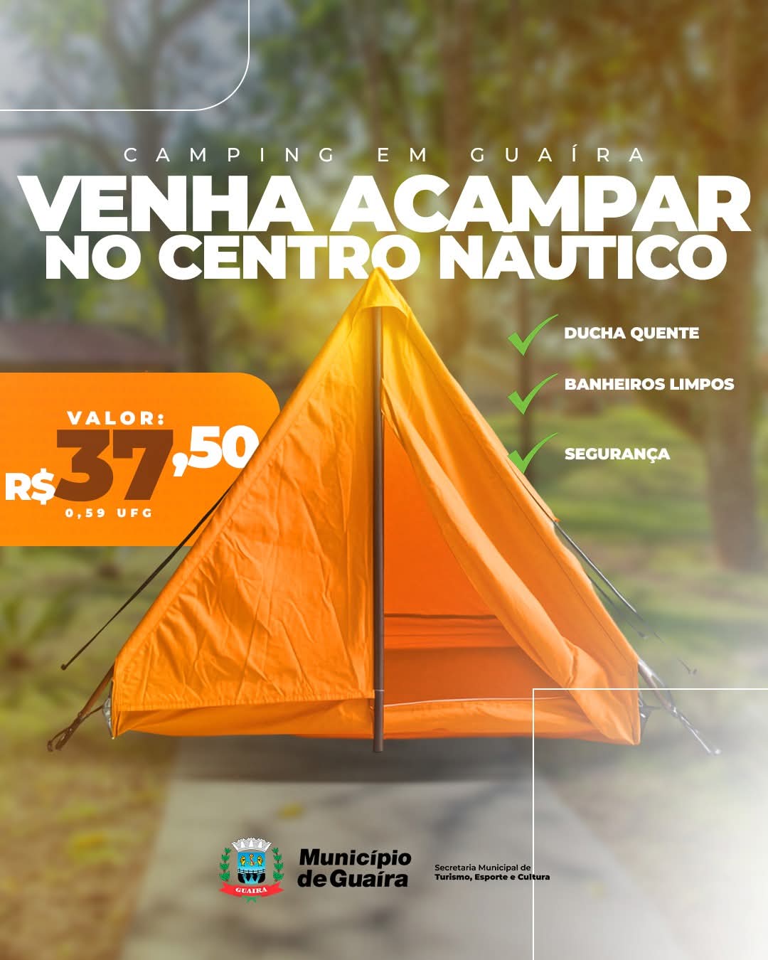 Centro Náutico Marinas convida moradores e visitantes para experiência de camping em Guaíra