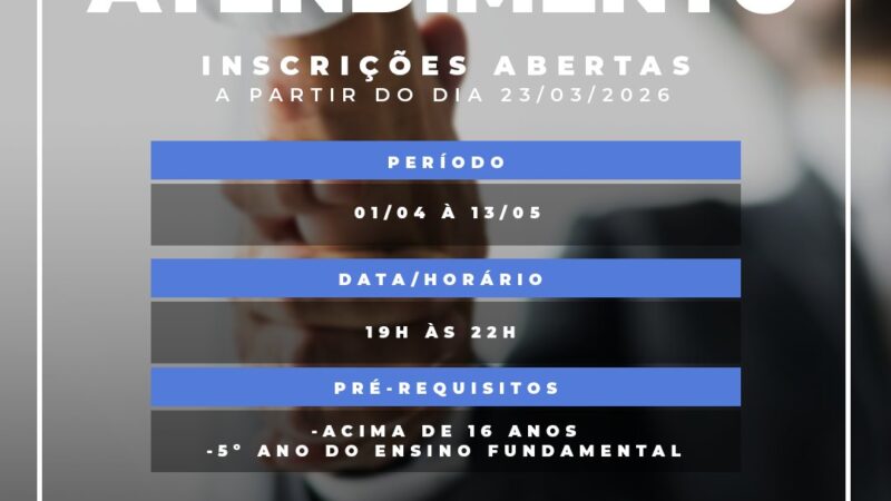 Curso de Técnicas de Vendas e Atendimento, inscrições abertas com carga horária de 21 horas
